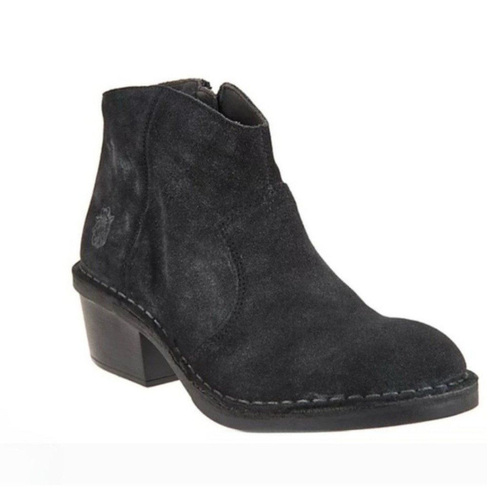FLY‎ LONDON Dari Black Suede Ankle Boots & Booties Size 41 10.5